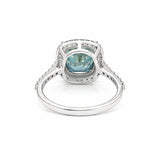 10.10 ct DEW Oval Cut Blue Moissanite Cushion Cut Solitaire Ring Gold Vermeil