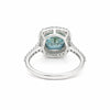 7.00 ct DEW Cushion Cut Blue Moissanite Ring Gift for Her Anniversary 18K Gold Plated V 18K Gold Plated