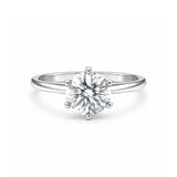 2.50 carat round cut lab-grown diamond solitaire ring in 18k gold vermeil
