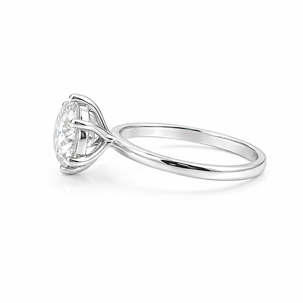 5.3ct DEW White Moissanite Round Solitaire Ring