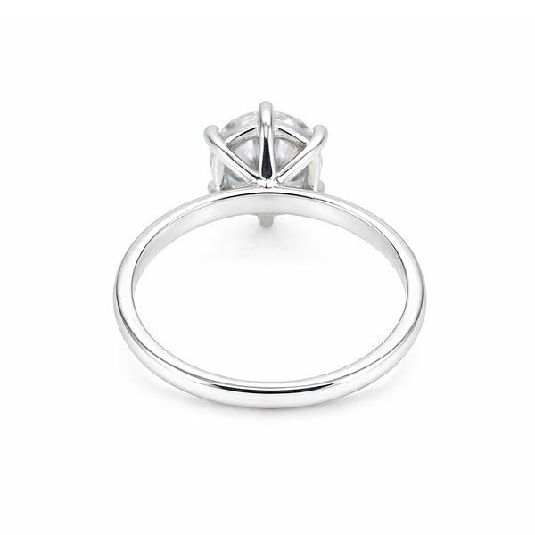 5.3ct DEW White Moissanite Round Solitaire Ring