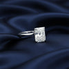 4.8ct DEW White Moissanite Emerald Solitaire Ring