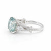 8.5ct DEW Blue Moissanite Round Solitaire Ring
