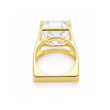 23.5ct DEW White Moissanite Asscher Solitaire Ring