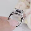 9.5ct DEW White Moissanite Asscher Solitaire Ring