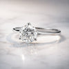 7.65ct DEW White Moissanite Round Solitaire Ring