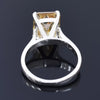 4.7ct DEW Champagne Moissanite Emerald Solitaire Ring