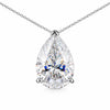 4.60ct DEW White Moissanite Pear Cut Pendant Necklace