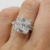 5 ct DEW Certified Radiant Cut White Moissanite Ring For Women 18K Gold Plated