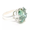 10.10 ct DEW Certified Blue Moissanite Asscher Cut Solitaire Ring Ring 18K Gold Plated 18K Gold Plated