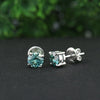 7.00ct DEW Blue Moissanite Round Stud Earrings