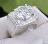 Certified 5.95 ct DEW Round Cut White Moissanite Ring For Mother's Day 18K Gold Plated 18K Gold Plated