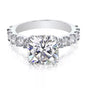 Certified 3.50 ct DEW Cushion Cut White Moissanite Solitaire Ring 18K Gold Plated Vermei 18K Gold Plated