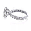 Certified 3.50 ct DEW Cushion Cut White Moissanite Solitaire Ring 18K Gold Plated Vermei 18K Gold Plated