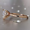 4.00 ct DEW Certified Heart Cut Solitaire White Moissanite In Ring 18K Gold Plated Verm 18K Gold Plated