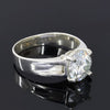 2.50 ct DEW White Round Cut Certified Moissanite Solitaire Ring 18K Gold Plated