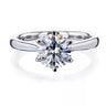 Certified 2 ct DEW Round White Moissanite Solitaire Ring, Double Prongs 18K Gold Plated in 18K Gold Plated Vermeil