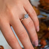 Certified 2 ct DEW Round White Moissanite Solitaire Ring, Double Prongs 18K Gold Plated