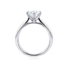 Certified 2 ct DEW Round White Moissanite Solitaire Ring, Double Prongs 18K Gold Plated