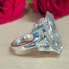 Certified 11.30 ct DEW Oval Cut White Moissanite Solitaire Ring In 18K Gold Plated Verm 18K Gold Plated