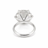 27.0ct DEW White Moissanite Round Solitaire Ring