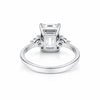 5.7ct DEW White Moissanite Emerald Solitaire Ring
