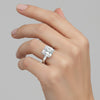 5.7ct DEW White Moissanite Asscher Solitaire Ring