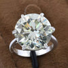 8.30 ct DEW Certified Round Cut White Moissanite Solitaire 925 Sterling Ring For Wife 1 18K Gold Plated