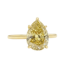 9.30 ct DEW Champagne Treated Moissanite Solitaire Ring in – RARE Find 18K Gold Plated 18K Gold Plated