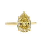 9.30 ct DEW Champagne Moissanite Solitaire Ring in – RARE Find 18K Gold Plated