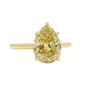9.30 ct DEW Champagne Treated Moissanite Solitaire Ring in – RARE Find 18K Gold Plated 18K Gold Plated