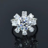 6.75 ct DEW Certified White Round Cut Moissanite Ring For Birthday Gift 18K Gold Plated 18K Gold Plated