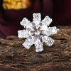 6.75 ct DEW Certified White Round Cut Moissanite Ring For Birthday Gift 18K Gold Plated 18K Gold Plated