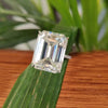 18.65 ct DEW Emerald Cut Certified White Moissanite Ring For Mother's Day 18K Gold Plat 18K Gold Plated