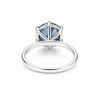 3.45 Ct Round Cut Blue Lab Grown Diamond Ring — VS1 Clarity, 18k Gold Vermeil