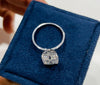 5.36 ct DEW Radiant Cut White Moissanite Solitaire Wedding Ring 18K Gold Plated