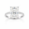 18.10 ct DEW Certified Radiant Cut Moissanite Ring For Birthday Gift Idea 18K Gold Plat 18K Gold Plated