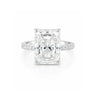18.10 ct DEW Certified Radiant Cut Moissanite Ring For Birthday Gift Idea 18K Gold Plat 18K Gold Plated