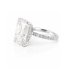 18.10 ct DEW Certified Radiant Cut Moissanite Ring For Birthday Gift Idea 18K Gold Plat 18K Gold Plated