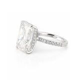 18.10 ct DEW Certified Radiant Cut Moissanite Ring For Birthday Gift Idea 18K Gold Plated
