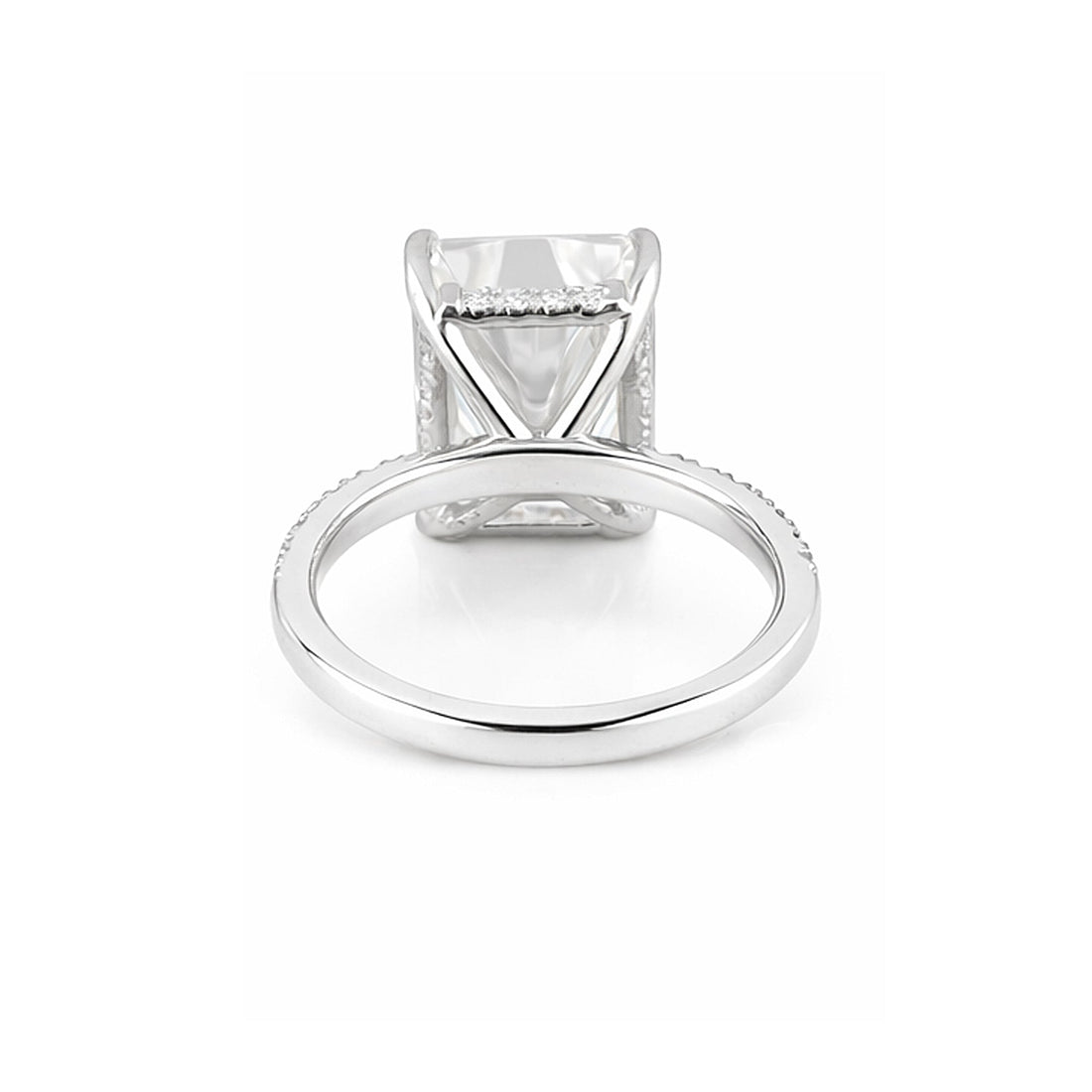 18.10 ct DEW Certified Radiant Cut Moissanite Ring For Birthday Gift Idea 18K Gold Plated