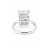 18.10 ct DEW Certified Radiant Cut Moissanite Ring For Birthday Gift Idea 18K Gold Plated