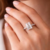 18.10 ct DEW Certified Radiant Cut Moissanite Ring For Birthday Gift Idea 18K Gold Plat 18K Gold Plated