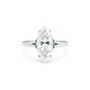 9 ct DEW Certified White Moissanite Solitaire Ring. For Anniversary Gift 18K Gold Plate 18K Gold Plated
