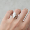 9 ct DEW Certified White Moissanite Solitaire Ring. For Anniversary Gift 18K Gold Plate 18K Gold Plated