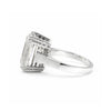 9.45ct DEW White Moissanite Radiant Solitaire Ring