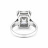 9.45ct DEW White Moissanite Radiant Solitaire Ring