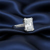 9.45ct DEW White Moissanite Radiant Solitaire Ring