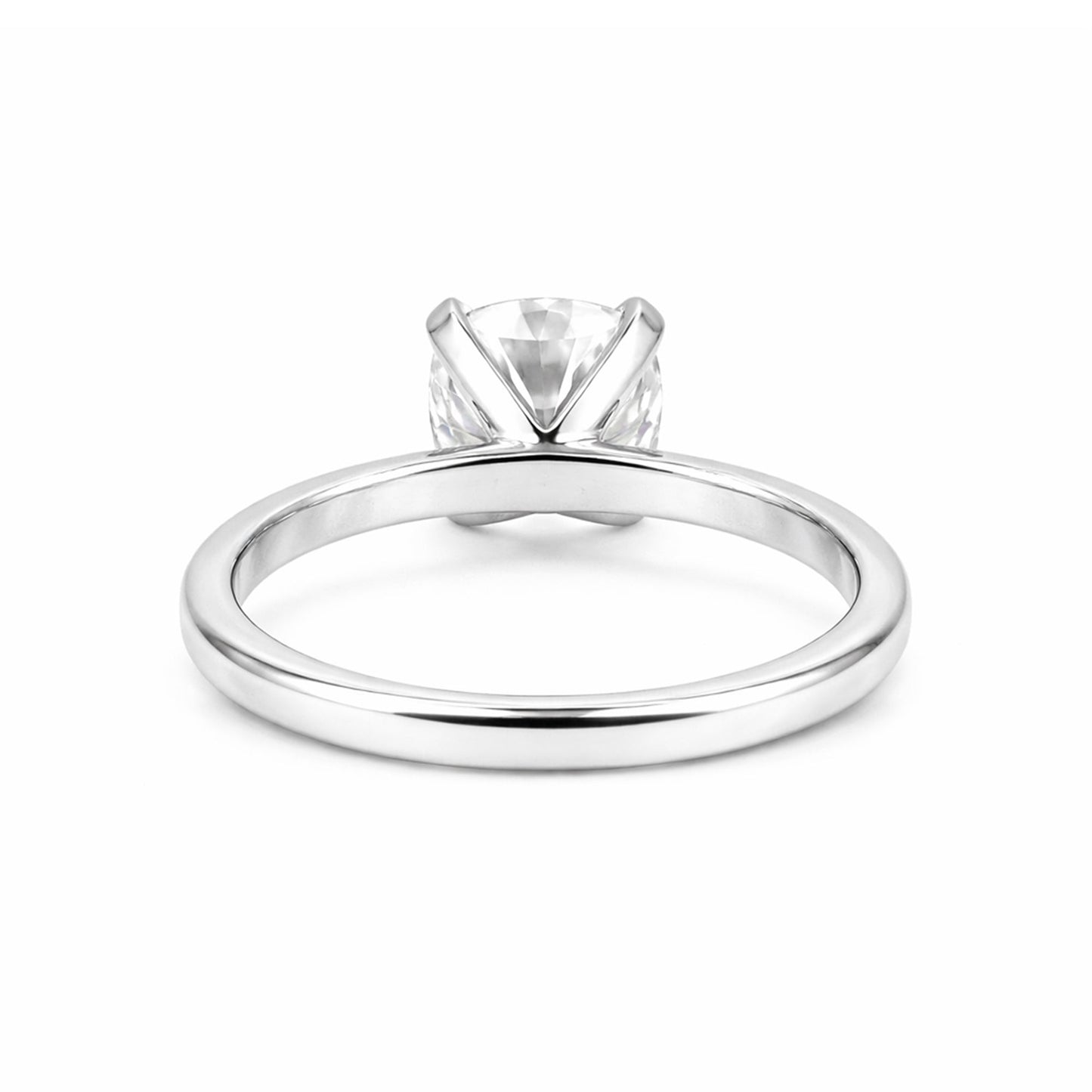 4.55ct DEW White Moissanite Cushion Solitaire Ring