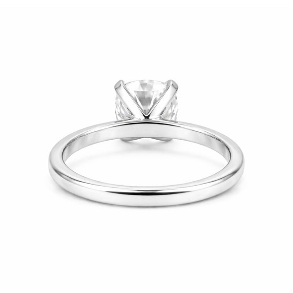4.55ct DEW White Moissanite Cushion Solitaire Ring